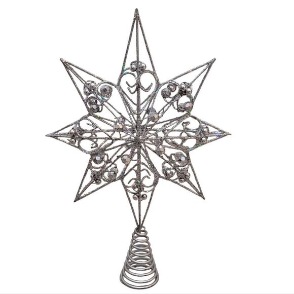 Silver Star tree topper - Picture 1 of 2